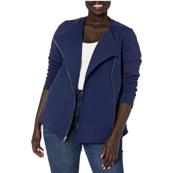 New The Drop Women's @Caralynmirand Long-Sleeve Knit Moto Jacket 4X - Picture 1 of 9